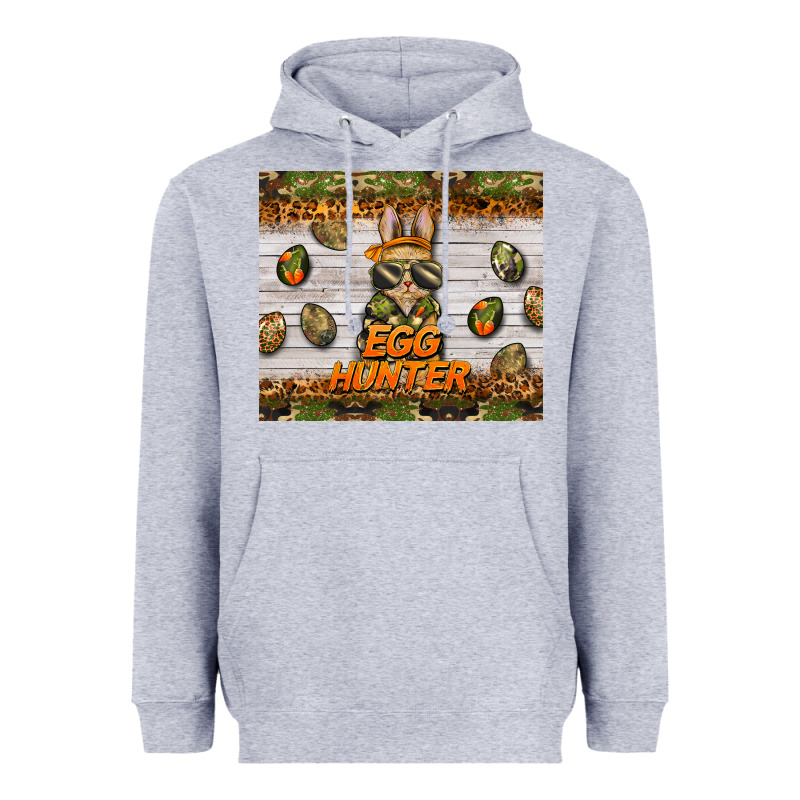Easter Egg Hunter  Rabbit Heavyweight Hoodie by BarkalooDesign | Teevron