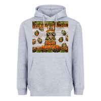 Heather Grey easter egg hunter  rabbit Heavyweight Hoodie - BarkalooDesign