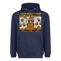 Navy easter egg hunter  rabbit Heavyweight Hoodie - BarkalooDesign