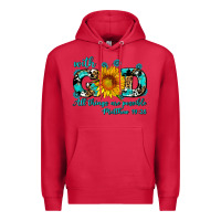 Cardinal with god all things are possible sunflower Premium Hoodie - AdoDesignShop