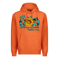 Carrot with god all things are possible sunflower Premium Hoodie - AdoDesignShop