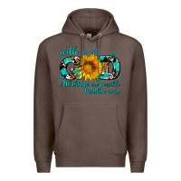 Coffee with god all things are possible sunflower Premium Hoodie - AdoDesignShop