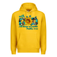 Lemon with god all things are possible sunflower Premium Hoodie - AdoDesignShop