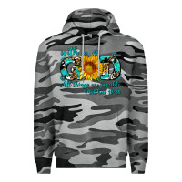 Slate Camo with god all things are possible sunflower Premium Hoodie - AdoDesignShop