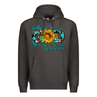 Smoke with god all things are possible sunflower Premium Hoodie - AdoDesignShop