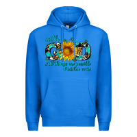 True Royal with god all things are possible sunflower Premium Hoodie - AdoDesignShop