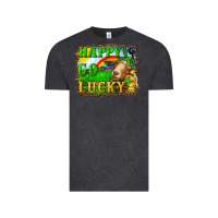 Vintage Black Happy Go Lucky Goat Vintage Tee - RanaPortraitStore
