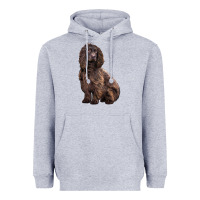 Heather Grey Boykin Spaniel Dog Heavyweight Hoodie - LillyAllenDesigns