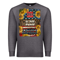 Charcoal Heather Western God Bless America Premium Sweatshirt - LillyAllenDesigns
