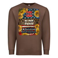 Chestnut Western God Bless America Premium Sweatshirt - LillyAllenDesigns