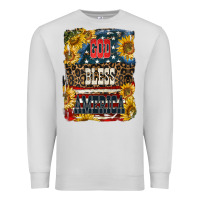 Dove Grey Western God Bless America Premium Sweatshirt - LillyAllenDesigns