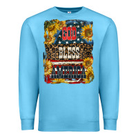 Ocean Blue Western God Bless America Premium Sweatshirt - LillyAllenDesigns