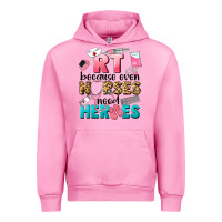 Fuchsia Pink rt because nurses need heroes Urban Hoodie - LillyAllenDesigns