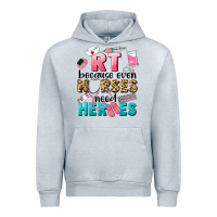 Heather Grey rt because nurses need heroes Urban Hoodie - LillyAllenDesigns