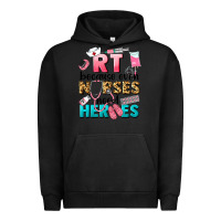 Pigment Black rt because nurses need heroes Urban Hoodie - LillyAllenDesigns