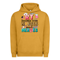 Pigment Peanut Butter rt because nurses need heroes Urban Hoodie - LillyAllenDesigns