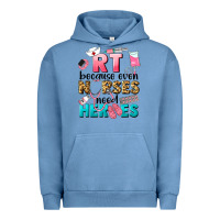 Pigment Pebble Blue rt because nurses need heroes Urban Hoodie - LillyAllenDesigns