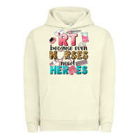Pigment Pistachio rt because nurses need heroes Urban Hoodie - LillyAllenDesigns
