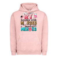 Pigment Salmon rt because nurses need heroes Urban Hoodie - LillyAllenDesigns