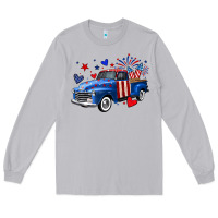 Moon Dust 4th of July American flag truck Long Sleeve Tee - Neo Western