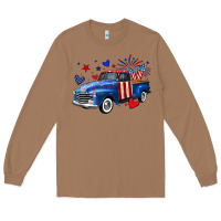 Toasted Coconut 4th of July American flag truck Long Sleeve Tee - Neo Western
