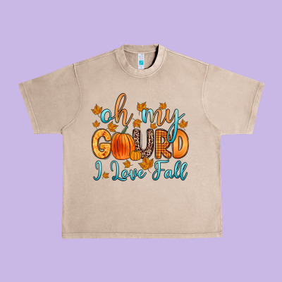 Oh My Gourd I Love Fall Urban Heavy Tee Designed By Zillion Design Studio