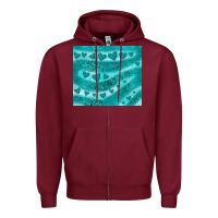 Burgundy turquoise glitter heart Zipper Hoodie - JahusDesignShop