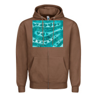 Chestnut turquoise glitter heart Zipper Hoodie - JahusDesignShop