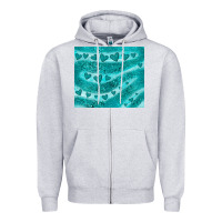 Heather Grey turquoise glitter heart Zipper Hoodie - JahusDesignShop