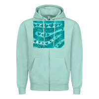 Seafoam turquoise glitter heart Zipper Hoodie - JahusDesignShop
