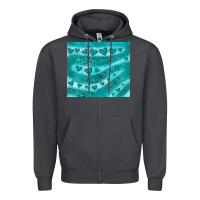 Smoke turquoise glitter heart Zipper Hoodie - JahusDesignShop
