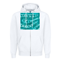 White turquoise glitter heart Zipper Hoodie - JahusDesignShop