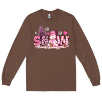 Chestnut pink snowman and snow Long Sleeve Tee - AdoDesignShop