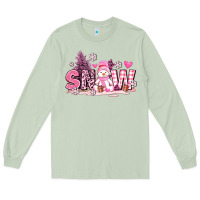 Matcha pink snowman and snow Long Sleeve Tee - AdoDesignShop