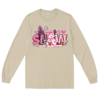 Mushroom pink snowman and snow Long Sleeve Tee - AdoDesignShop