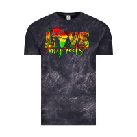 Cloud Black love my roots juneteenth Vintage Tee - texasbilliewilder