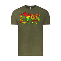 Vintage Olive love my roots juneteenth Vintage Tee - texasbilliewilder