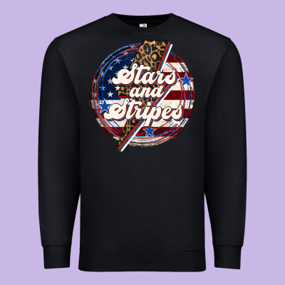 Western Stars And Stripes Premium Sweatshirt Designed By Lillyallendesigns
