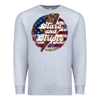 Heather Grey Western Stars and Stripes Premium Sweatshirt - LillyAllenDesigns