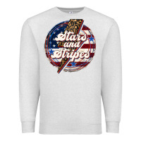 Oatmeal Heather Western Stars and Stripes Premium Sweatshirt - LillyAllenDesigns