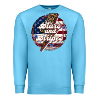 Ocean Blue Western Stars and Stripes Premium Sweatshirt - LillyAllenDesigns