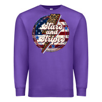 Purple Western Stars and Stripes Premium Sweatshirt - LillyAllenDesigns