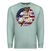 Seafoam Western Stars and Stripes Premium Sweatshirt - LillyAllenDesigns