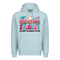Blue Mist nursing student no sleep no money no life Premium Hoodie - MaliasSmallBusiness