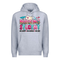Heather Grey nursing student no sleep no money no life Premium Hoodie - MaliasSmallBusiness