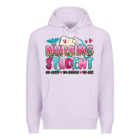 Lilac nursing student no sleep no money no life Premium Hoodie - MaliasSmallBusiness