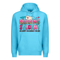 Ocean Blue nursing student no sleep no money no life Premium Hoodie - MaliasSmallBusiness