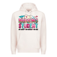 Pale Pink nursing student no sleep no money no life Premium Hoodie - MaliasSmallBusiness