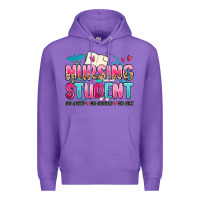 Purple nursing student no sleep no money no life Premium Hoodie - MaliasSmallBusiness