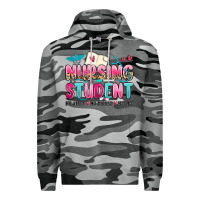 Slate Camo nursing student no sleep no money no life Premium Hoodie - MaliasSmallBusiness